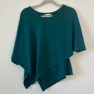 Teal asymmetrical sweater